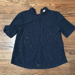 Loft outlet small navy lace shirt